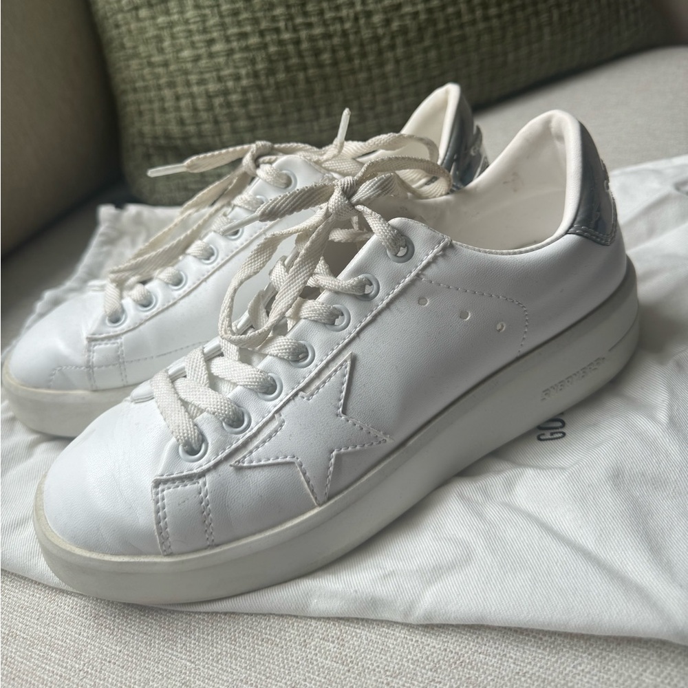 White golden goose platform with silver back. Great condition.
